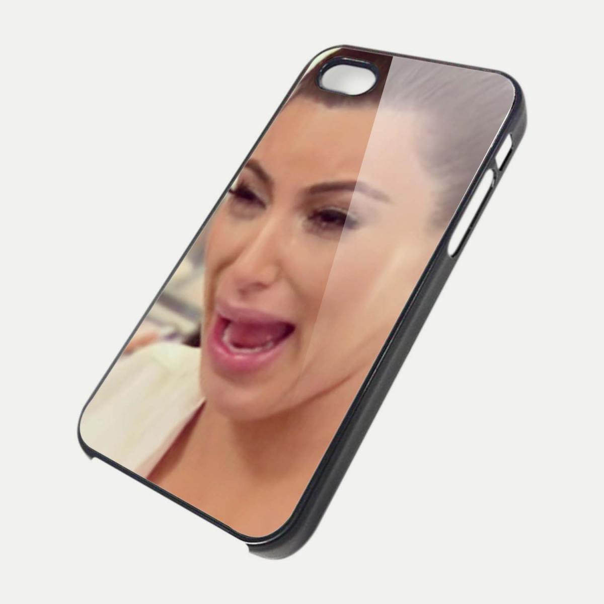 Kim Kardashian Crying Face Special Design Iphone 4 Case Cover on